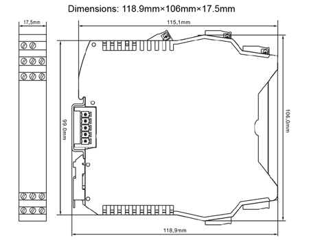 GS8200-EX Analogue To RS485 Intrinsic Safety Barrier